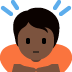 person bowing: dark skin tone 🙇🏿 Discord emoji — free static PNG download
