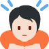 person bowing: light skin tone 🙇🏻 Discord emoji — free static PNG download