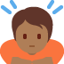 person bowing: medium-dark skin tone 🙇🏾 Discord emoji — free static PNG download