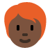 person: dark skin tone, red hair 🧑🏿‍🦰 Discord emoji — free static PNG download