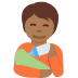 person feeding baby: medium-dark skin tone 🧑🏾‍🍼 Discord emoji — free static PNG download