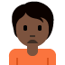person frowning: dark skin tone 🙍🏿 Discord emoji — free static PNG download