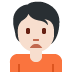 person frowning: light skin tone 🙍🏻 Discord emoji — free static PNG download