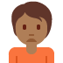 person frowning: medium-dark skin tone 🙍🏾 Discord emoji — free static PNG download