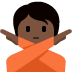 person gesturing NO: dark skin tone 🙅🏿 Discord emoji — free static PNG download