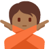 person gesturing NO: medium-dark skin tone 🙅🏾 Discord emoji — free static PNG download