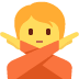 person gesturing NO 🙅 Discord emoji — free static PNG download