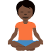 person in lotus position: dark skin tone 🧘🏿 Discord emoji — free static PNG download