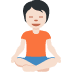 person in lotus position: light skin tone 🧘🏻 Discord emoji — free static PNG download