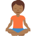 person in lotus position: medium-dark skin tone 🧘🏾 Discord emoji — free static PNG download