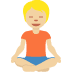 person in lotus position: medium-light skin tone 🧘🏼 Discord emoji — free static PNG download