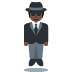 person in suit levitating: dark skin tone 🕴🏿 Discord emoji — free static PNG download