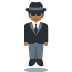 person in suit levitating: medium-dark skin tone 🕴🏾 Discord emoji — free static PNG download
