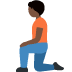 person kneeling: dark skin tone 🧎🏿 Discord emoji — free static PNG download