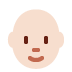 person: light skin tone, bald 🧑🏻‍🦲 Discord emoji — free static PNG download