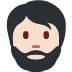 person: light skin tone, beard 🧔🏻 Discord emoji — free static PNG download