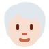 person: light skin tone, white hair 🧑🏻‍🦳 Discord emoji — free static PNG download