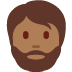 person: medium-dark skin tone, beard 🧔🏾 Discord emoji — free static PNG download
