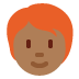 person: medium-dark skin tone, red hair 🧑🏾‍🦰 Discord emoji — free static PNG download
