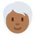 person: medium-dark skin tone, white hair 🧑🏾‍🦳 Discord emoji — free static PNG download