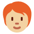 person: medium-light skin tone, red hair 🧑🏼‍🦰 Discord emoji — free static PNG download