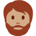 person: medium skin tone, beard 🧔🏽 Discord emoji — free static PNG download