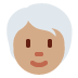 person: medium skin tone, white hair 🧑🏽‍🦳 Discord emoji — free static PNG download
