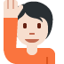 person raising hand: light skin tone 🙋🏻 Discord emoji — free static PNG download