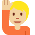 person raising hand: medium-light skin tone 🙋🏼 Discord emoji — free static PNG download