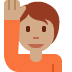 person raising hand: medium skin tone 🙋🏽 Discord emoji — free static PNG download
