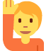 person raising hand 🙋 Discord emoji — free static PNG download