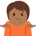 person shrugging: medium-dark skin tone 🤷🏾 Discord emoji — free static PNG download