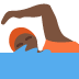 person swimming: dark skin tone 🏊🏿 Discord emoji — free static PNG download