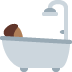 person taking bath: medium-dark skin tone 🛀🏾 Discord emoji — free static PNG download