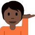 person tipping hand: dark skin tone 💁🏿 Discord emoji — free static PNG download