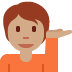 person tipping hand: medium skin tone 💁🏽 Discord emoji — free static PNG download