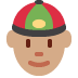 person with skullcap: medium skin tone 👲🏽 Discord emoji — free static PNG download