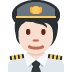 pilot: light skin tone 🧑🏻‍✈️ Discord emoji — free static PNG download