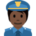 police officer: dark skin tone 👮🏿 Discord emoji — free static PNG download
