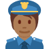 police officer: medium-dark skin tone 👮🏾 Discord emoji — free static PNG download