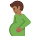 pregnant man: medium-dark skin tone 🫃🏾 Discord emoji — free static PNG download