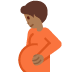 pregnant person: medium-dark skin tone 🫄🏾 Discord emoji — free static PNG download