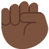 raised fist: dark skin tone ✊🏿 Discord emoji — free static PNG download