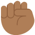 raised fist: medium-dark skin tone ✊🏾 Discord emoji — free static PNG download