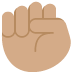 raised fist: medium skin tone ✊🏽 Discord emoji — free static PNG download