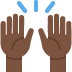 raising hands: dark skin tone 🙌🏿 Discord emoji — free static PNG download
