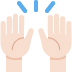 raising hands: light skin tone 🙌🏻 Discord emoji — free static PNG download