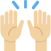 raising hands: medium-light skin tone 🙌🏼 Discord emoji — free static PNG download
