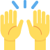 raising hands 🙌 Discord emoji — free static PNG download