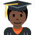 student: dark skin tone 🧑🏿‍🎓 Discord emoji — free static PNG download